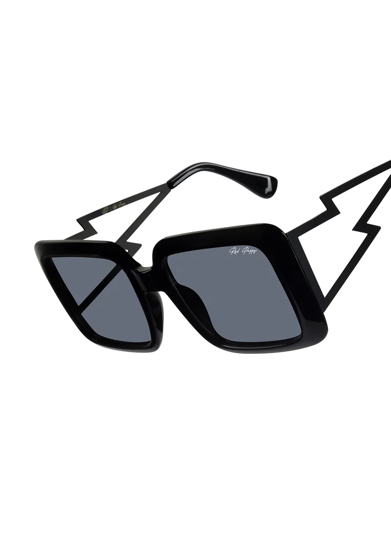 Woggles Black Oversized Sunglasses| 100% UV Protected| Men & Women
