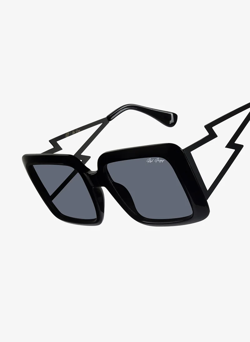 Woggles Black Oversized Sunglasses| 100% UV Protected| Men & Women