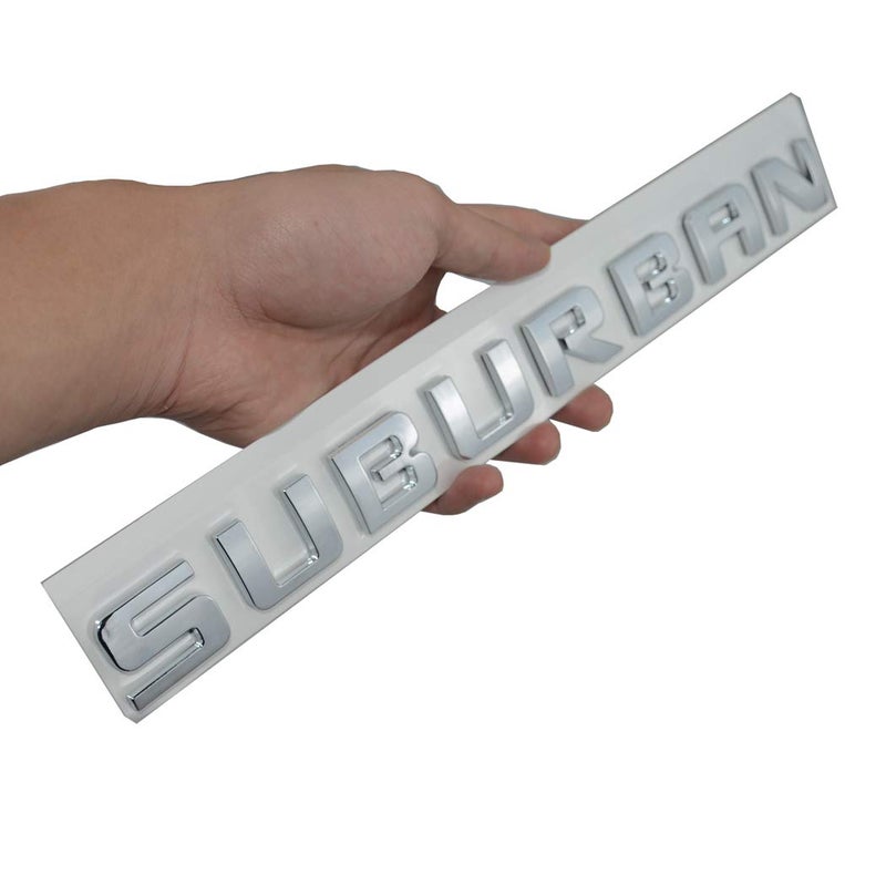 1x Suburban Nameplate Emblem Badge 3D Letter Replacement for Suburban Silver