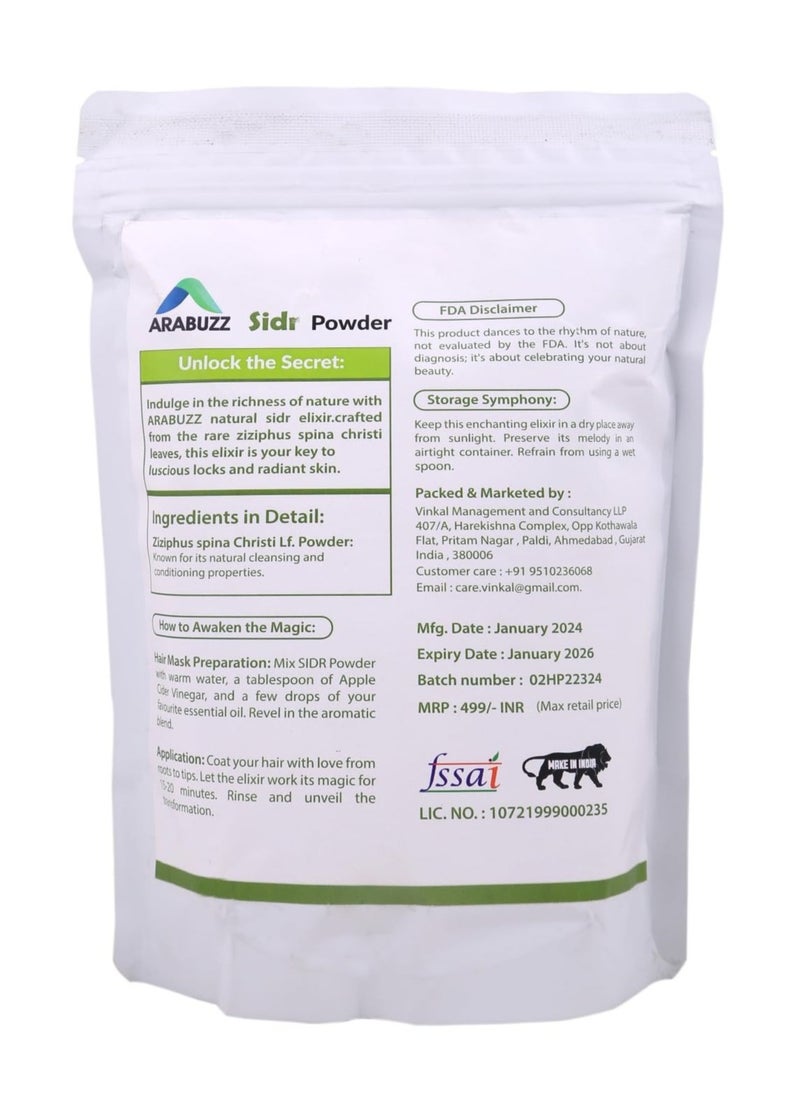 Arabuzz - ARABUZZ Organic Sidr Leaves Powder for Hair & Skin - Premium Natural Cleanser & Conditioner with Mucilages and Saponins - Image 1