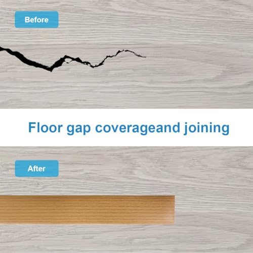Panço Floor Transition Strip Self Adhesive Laminate Floor Strip Threshold Seam Cover Strip Vinyl Door Floor Trim Elegant Wood Grain Design (Brown Wood Grain, 2"/6.6 FT) - Image 5