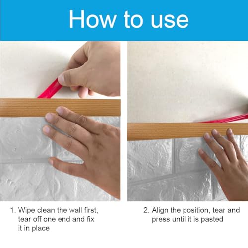Panço Floor Transition Strip Self Adhesive Laminate Floor Strip Threshold Seam Cover Strip Vinyl Door Floor Trim Elegant Wood Grain Design (Brown Wood Grain, 2"/6.6 FT) - Image 3