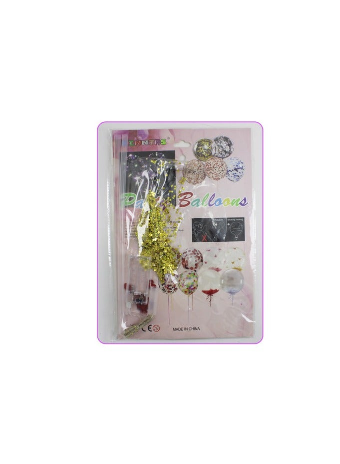 PARTY FUN BOBO BALLOON 20" WITH LED+GLITTER 1SET/CARD  - Image 2