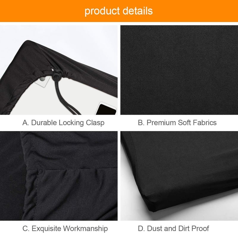 Coolrunner Piano Keyboard Dust Cover For 61/76/88 Keys- Electric/Digital Piano Stretchable Protective Keyboard Cover, Elastic Cord Locking Clasp, Machine Washable (88 Keys) - Image 4