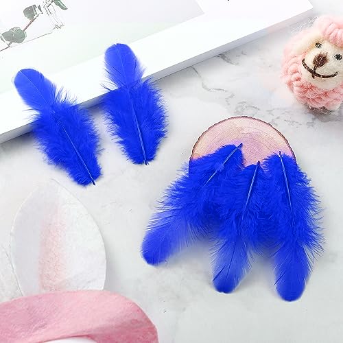 Soarer 300pcs Blue Feathers for Crafts - 3-5inch Feathers Bulk for Wedding Home Party, Dream Catcher Supplies and DIY Crafts(RoyalBlue) - Image 5