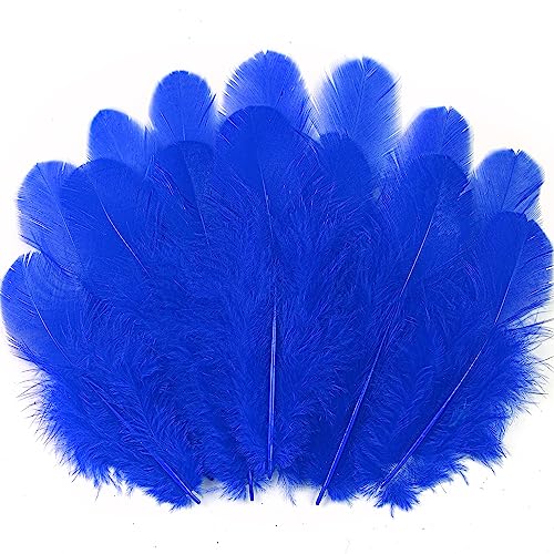 Soarer 300pcs Blue Feathers for Crafts - 3-5inch Feathers Bulk for Wedding Home Party, Dream Catcher Supplies and DIY Crafts(RoyalBlue) - Image 1