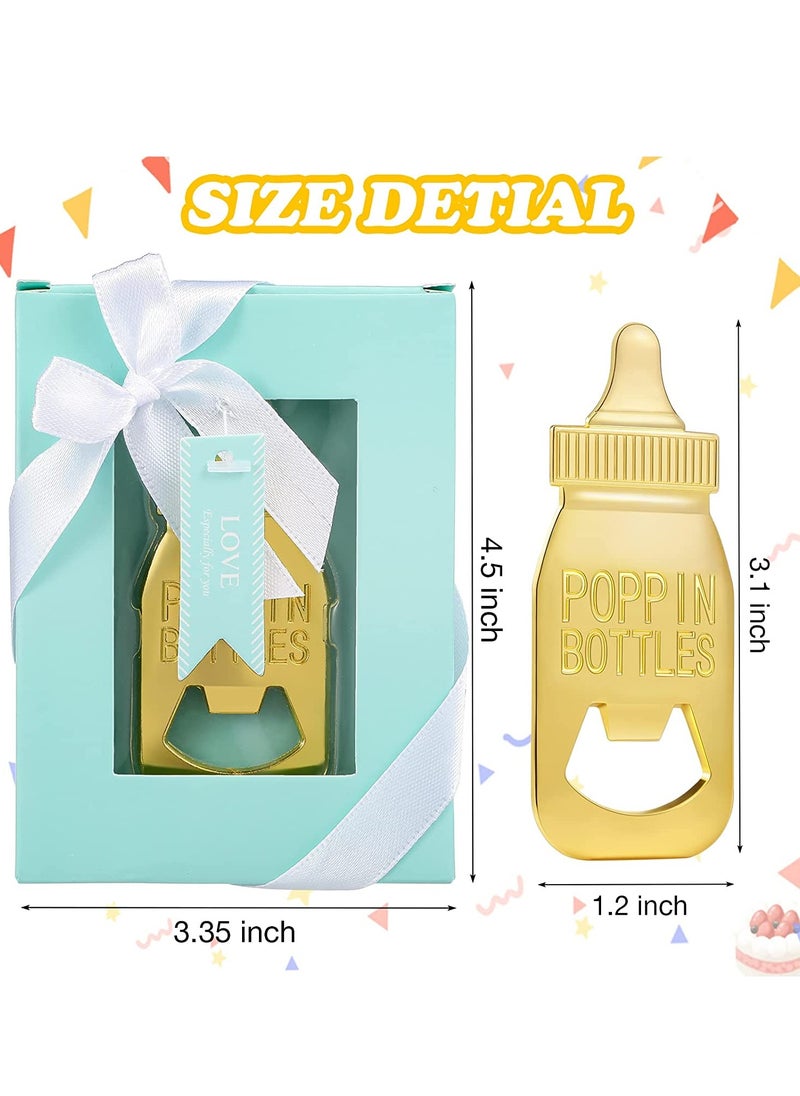 SYOSI Baby Bottle Opener Favors Baby Shower Party Favors Baby Boy Shower Gifts Decorations Souvenirs Feeder Shaped Baby Shower Souvenirs for Baby Shower Wedding Party Favor Decoration Supplies 12 PCS  - Image 2