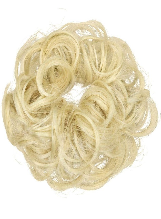 ليلينتا وصلات شعر ليليتا على شكل كعكة شعر مموجة ومجعدة وفوضوية على شكل كعكة دونات، شعر مستعار، شعر مستعار بلون أشقر فاتح - Image 4
