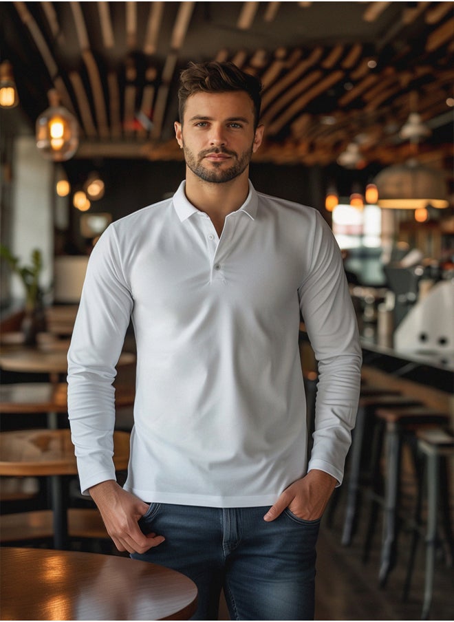 White Slim/Narrow Cut Long Sleeve Basic Polo Neck T-shirt TMNAW25PO00000 - pzsku/Z0F1B85EC8EB4A76EA2F2Z/45/_/1739718338/79e0bd5e-a64f-4890-ae4a-66bb0b83a18f