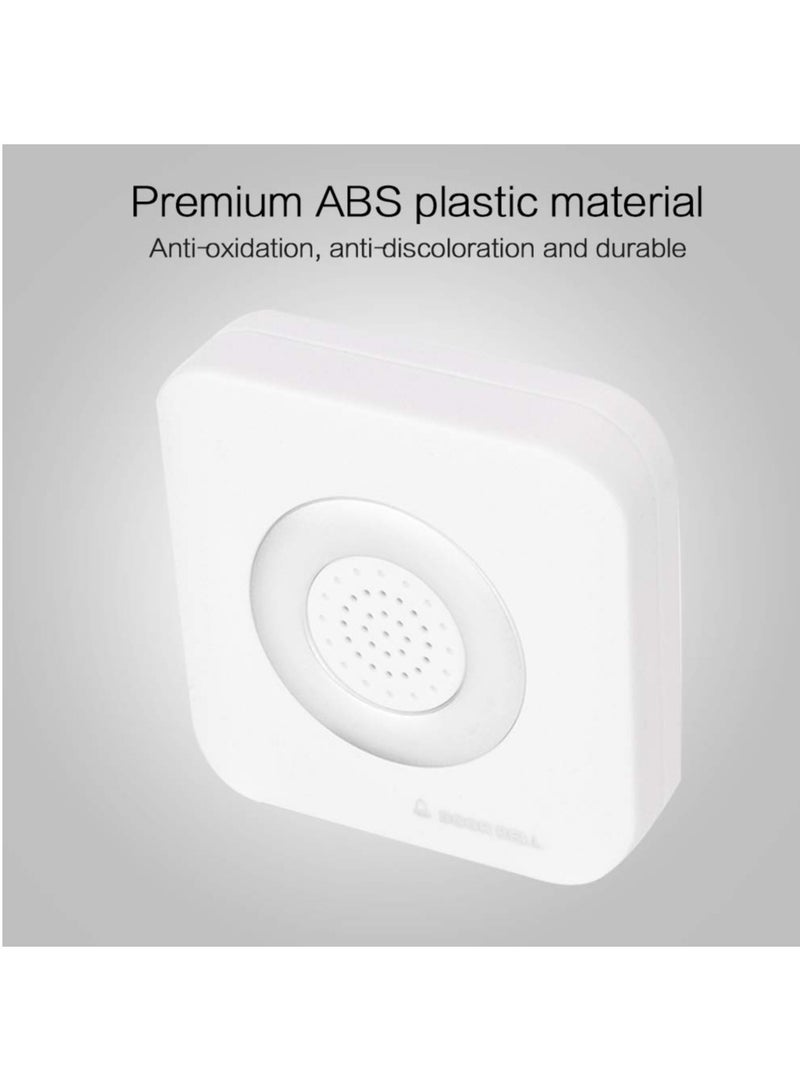 SYOSI جرس باب سلكي، جرس باب إنذار DC 12V لنظام التحكم في الوصول إلى المنزل والمكتب 4 نواة جرس باب دق دق موسيقي، أبيض - Image 4