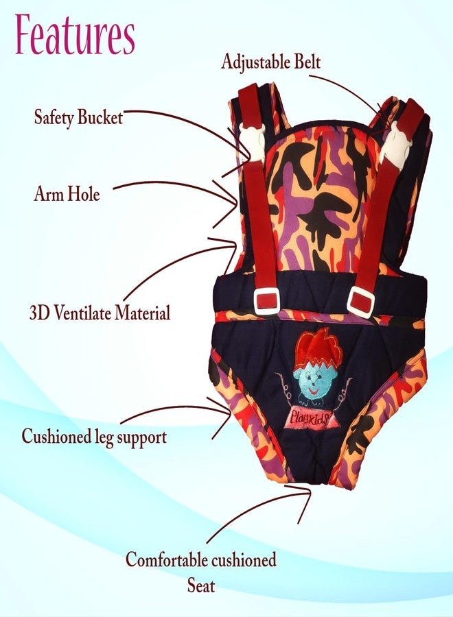 MammaChamp Baby Carrier Bag/Kangaroo Bag/Carry Sling/Adjustable/Hands Free 3 in 1 Baby with Safety Belt and Buckle Straps, for 3-16 Months (Red) - Image 5