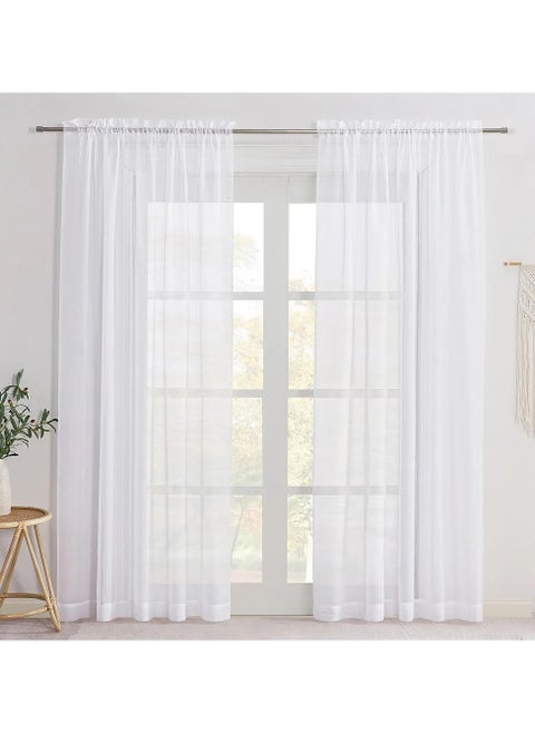 Chiffon curtains: a touch of elegance and softness in your home Size 140 x 250 cm