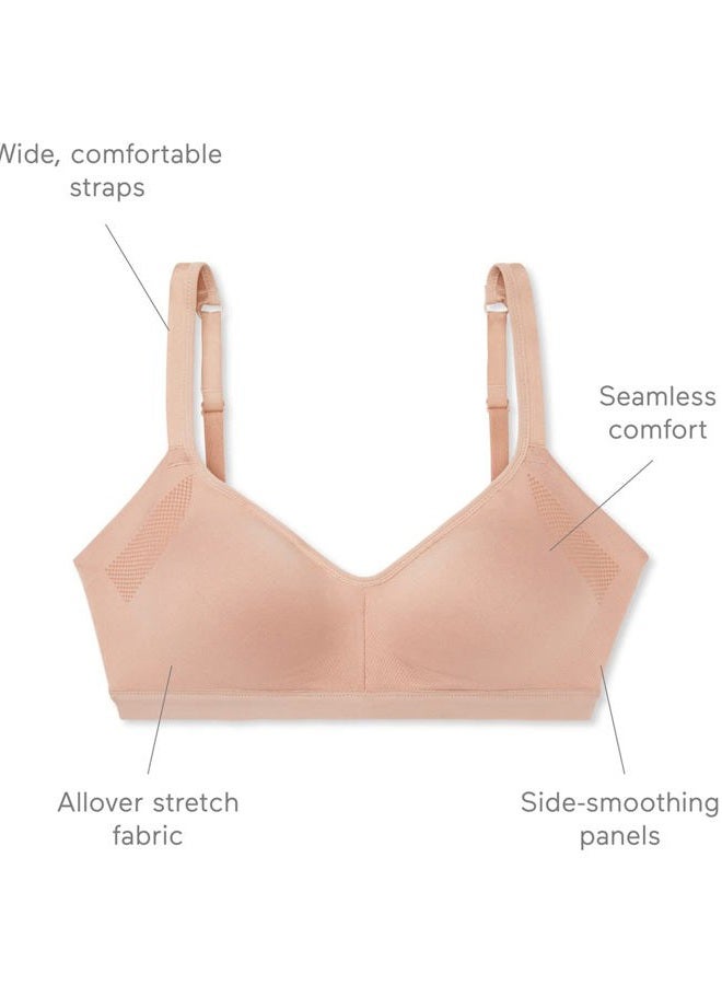 Warner's Women's Easy Does It No Dig Wire-Free Bra, Rosette, L - Image 3