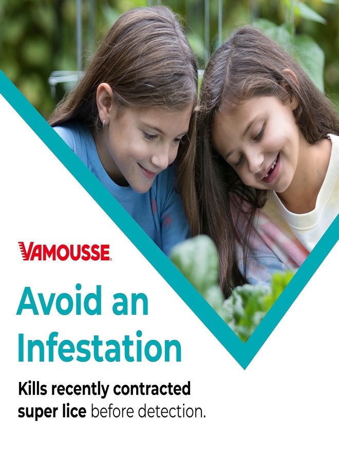 Vamousse شامبو فاموس للدفاع ضد قمل الرأس اليومي، يستخدم بعد التعرض أو العلاج، يمنع انتشار القمل، خالي من البارابين، الكبريتات أو الأصباغ، حجم عائلي، 13.5 أونصة - Image 2