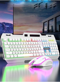 Mechanical Luminous Feel English Keyboard And Mouse Set, Wired USB (White) - pzsku/Z0F1BD6D46BE3038D329BZ/45/_/1721960758/b4cd0881-fd1c-4342-86c0-cb44836d2b37