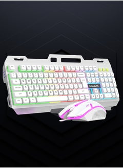 Mechanical Luminous Feel English Keyboard And Mouse Set, Wired USB (White) - pzsku/Z0F1BD6D46BE3038D329BZ/45/_/1721960779/aedb042f-d8bc-403f-8b1a-0d42883bf731