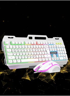 Mechanical Luminous Feel English Keyboard And Mouse Set, Wired USB (White) - pzsku/Z0F1BD6D46BE3038D329BZ/45/_/1721960789/0c2a258e-1cf1-4c1f-b9f2-8bf549606cc3