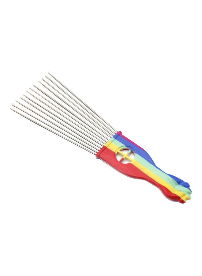 NIBEMINENT Barber Metal Afro Hair Styling Comb Multicolour 23x2x7.5cm - Image 1
