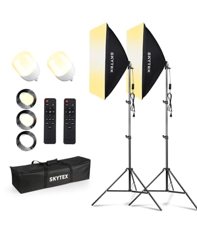 Skytex Softbox Lighting Kit 2Pack,20x28in Soft Box |Upgrade 135W 2700-6400K 100V-240V AC E27 LEDBulb Continuous Photography Lighting,Photo Studio Lights Equipment for Camera Shooting,Video Recording - Image 1