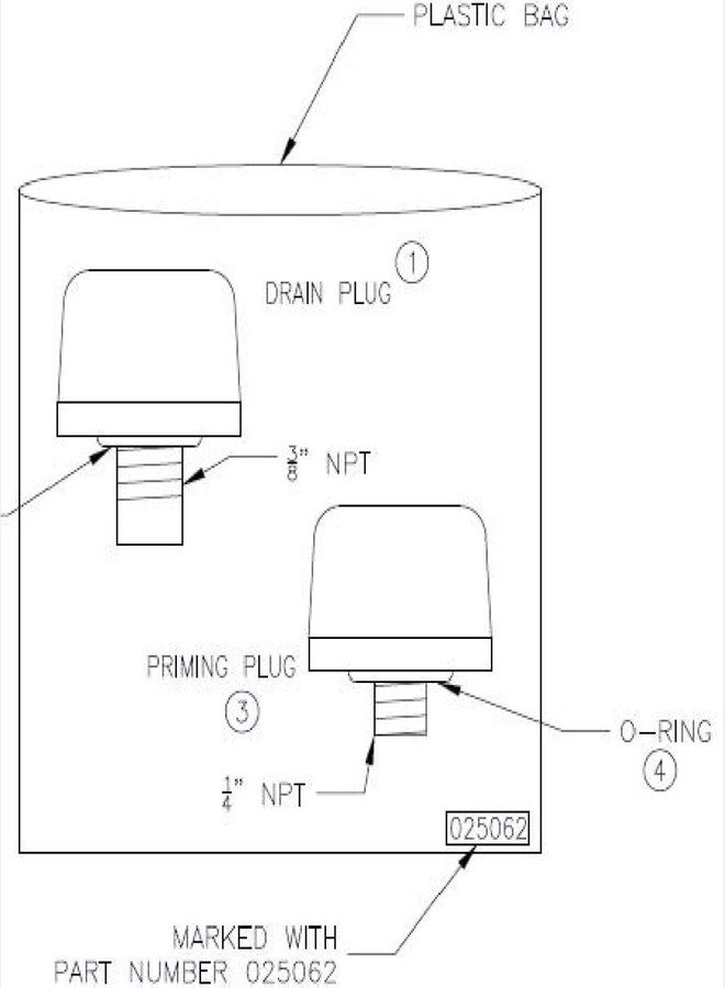 ستار سدادة تصريف مضخة الرش البديلة وسدادة التحضير مع حلقات O، تناسب HSPJ100 وBAR100، الطراز 025062 - Image 3