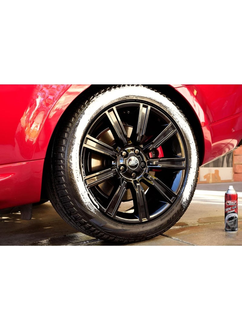 Black Magic Black Magic 800002220 Tire Wet Foam, 18 oz. - Specially Formulated Thick Tire Spray Foam Clings to Tires to Dissolve and Clean Dirt While Shining and Protecting All In One Step - Image 2