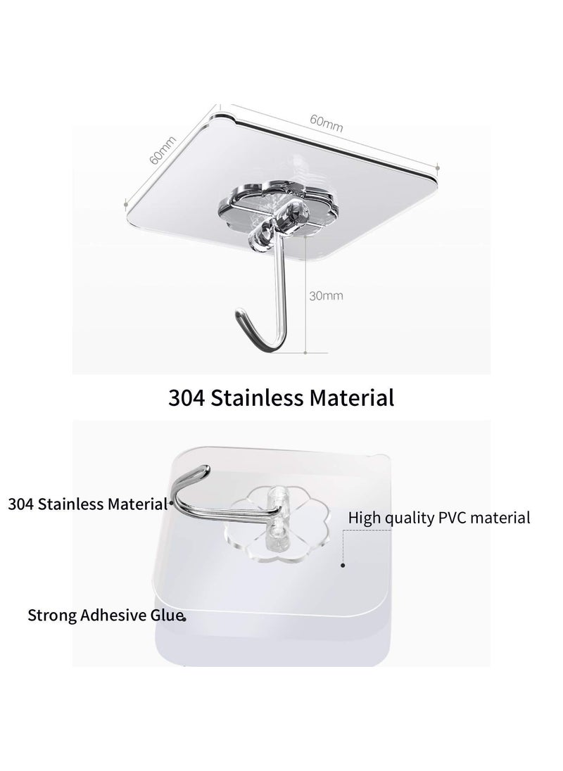 YTM YTM 10 Pcs Heavy Duty Self Adhesive Wall Hook Flower Shape Design  - Image 3
