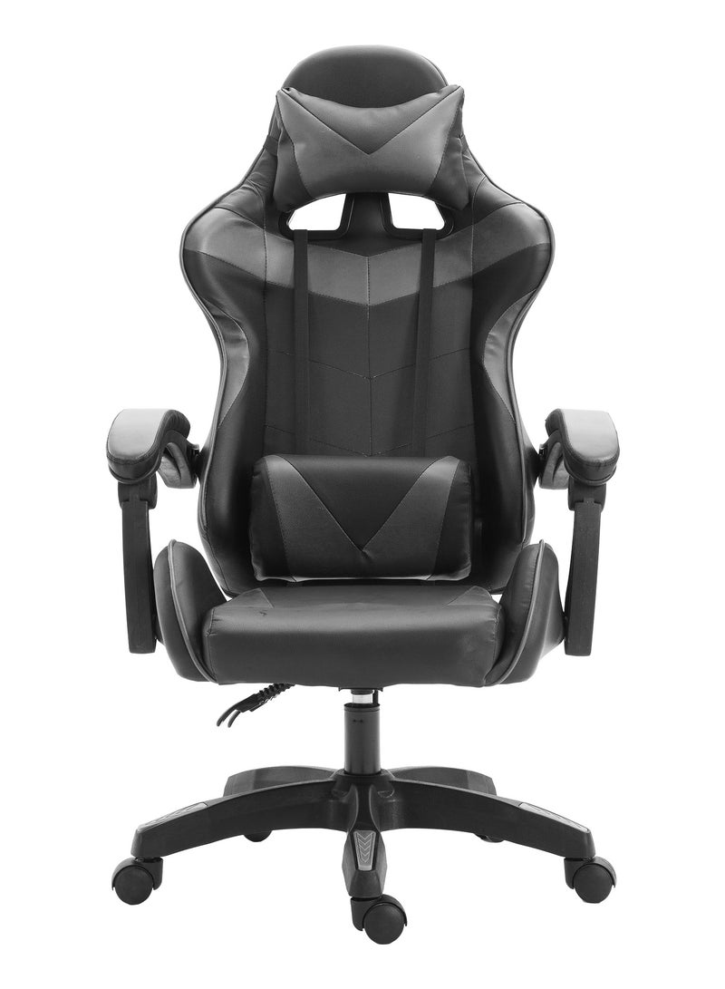 Funz Gaming Chair  Office Chair Ergonomic High Back s Reclining & Height Adjustable Computer Chair with Neck and Lumbar Support Comfortable Chairs Black/Grey  - Image 1