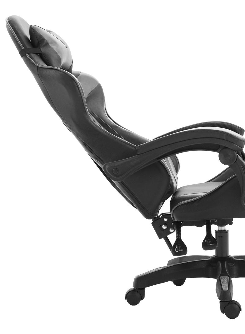 Funz Gaming Chair  Office Chair Ergonomic High Back s Reclining & Height Adjustable Computer Chair with Neck and Lumbar Support Comfortable Chairs Black/Grey  - Image 3