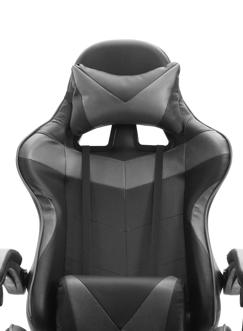 Funz Gaming Chair  Office Chair Ergonomic High Back s Reclining & Height Adjustable Computer Chair with Neck and Lumbar Support Comfortable Chairs Black/Grey  - Image 5