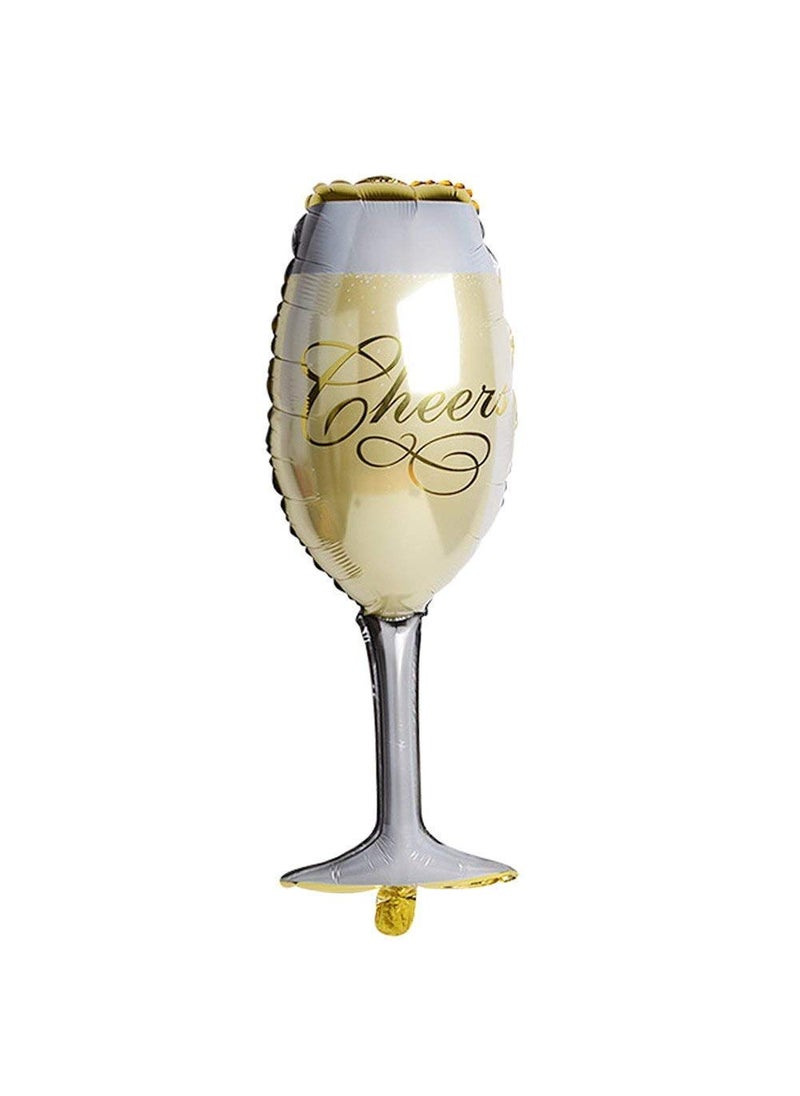 Party Buddy RTB Enterprises Champagne Bottle and Wine Glass Balloons Large Size 39 Inches for Wedding Birthday Party Anniversary Decorations and Bachelors Party Multi Color  - Image 4