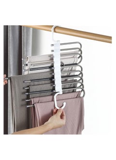 Cool Baby COOLBABY Pants Hangers 9 Layer Collapsible Trousers Non Slip Stainless Steel Multifunctional Rack Closet Organizer  - Image 4