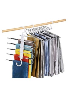 Cool Baby COOLBABY Pants Hangers 9 Layer Collapsible Trousers Non Slip Stainless Steel Multifunctional Rack Closet Organizer  - Image 2