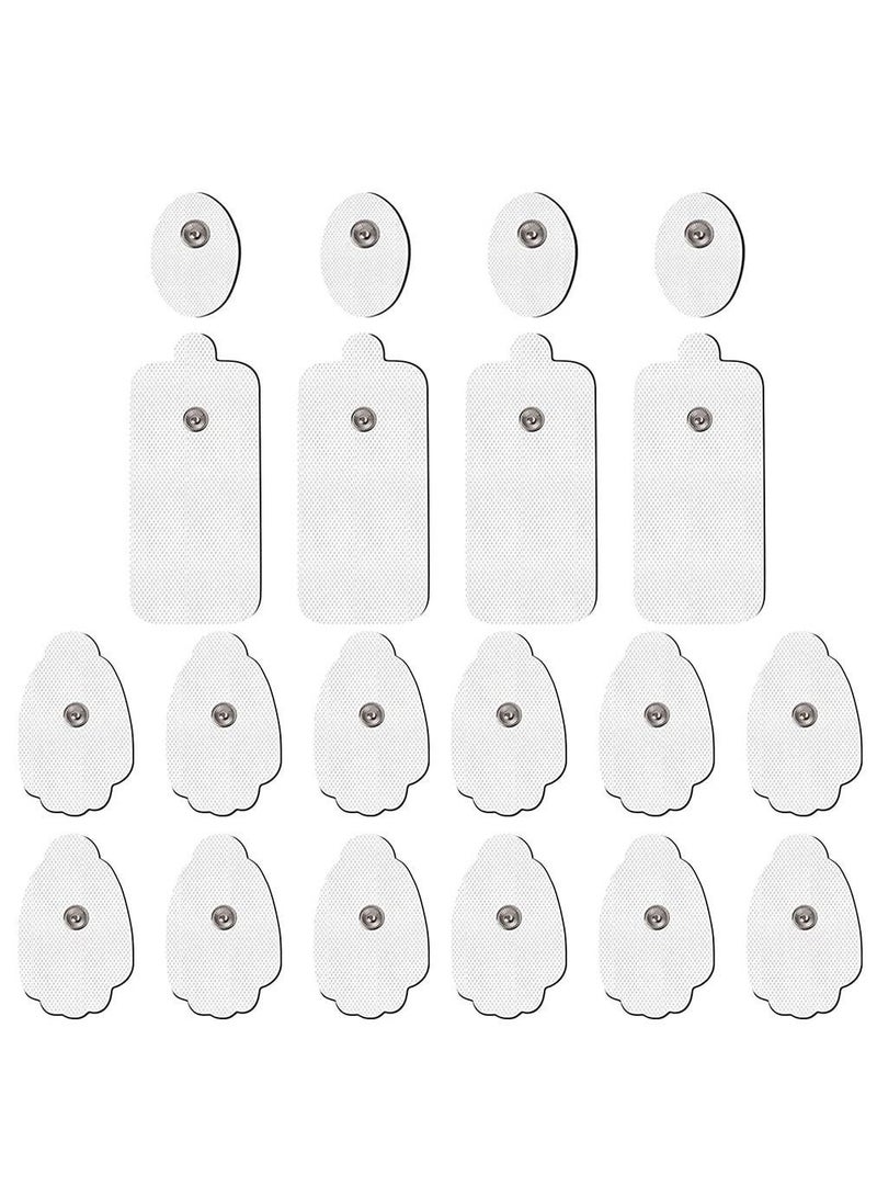Y&D TENS Unit Replacement Pads, 20 Pack Snap Electrode Pads for Tens with Standard 3.5mm snap-on Connector Compatible Belifu Reuse More Than 35 Times - Image 1