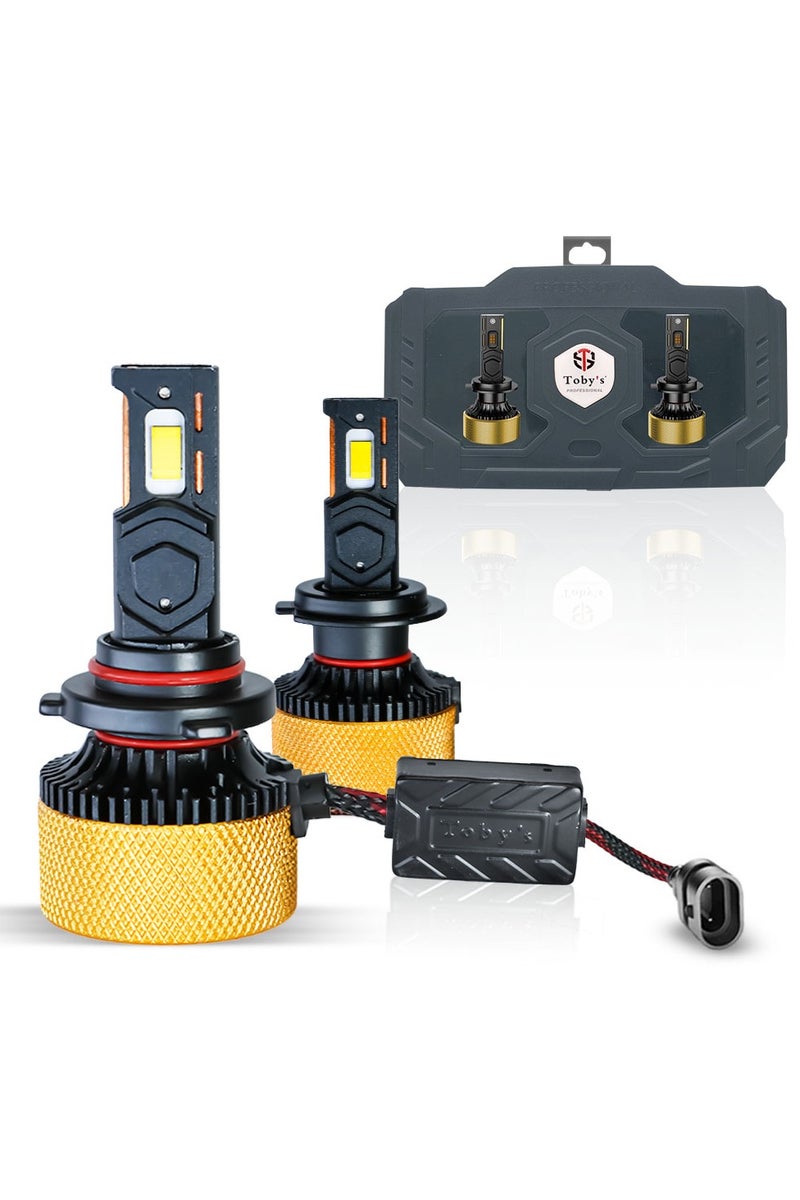 توبيز مصباح توبي EC75 LED فائق السطوع 2 قطع 9005/9006 – بقوة 150 واط/لزوج، سطوع 15000 لومن، مقاوم للماء بمعيار IP65، تبريد بأنبوبين نحاسيين ووحدة Can-Bus ذكية للقيادة الليلية القصوى - Image 1