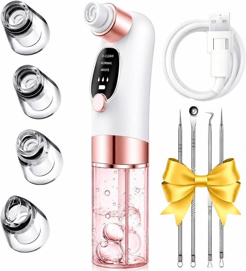 ADAK Electric Blackhead Remover Pore Vacuum Cleaner, Small Bubble Water Cycle Suction Facial Device for Acne, Pimple & Comedo Removal, Deep Pore Cleansing Beauty Tool (L) - Image 1