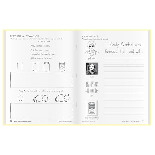 Learning Without Tears Building Writers Student Edition, Age 6+, 1st Grade+, Handwriting Without Tears, Narrative, Information, Opinion, Fluency, School & Home, Tutor, Sensory & Motor Skills, Sensory - Image 5
