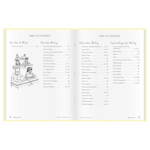 Learning Without Tears Building Writers Student Edition, Age 6+, 1st Grade+, Handwriting Without Tears, Narrative, Information, Opinion, Fluency, School & Home, Tutor, Sensory & Motor Skills, Sensory - Image 2