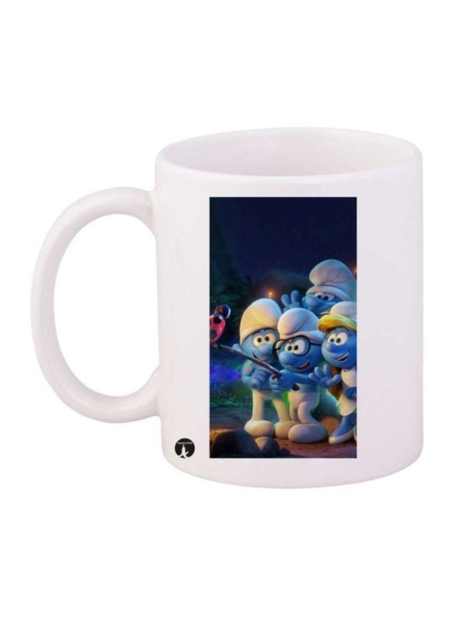 RYN The Smurfs Printed Mug White/Blue/Black