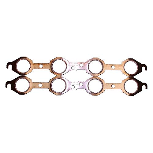 SCE Gaskets Exhaust Manifold/Header Gasket, Pro Copper, 1.780 in Large Round Port, Copper, GM LS-Series, Pair - Image 1
