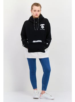 Women Hooded Brand Logo Long Sleeve Sweatshirt, Black - pzsku/Z0F1C55A7BB6A375617B3Z/45/_/1737642934/43b492f8-bc48-4183-aff9-6510f9a39d1d