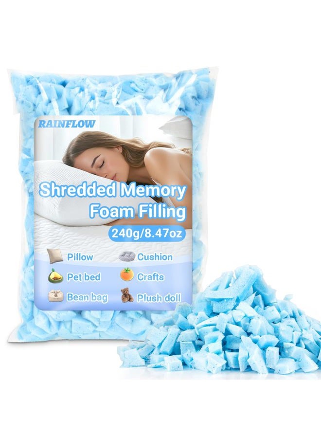 Rainflow Shredded Memory Foam Filling-6.35oz Bean Bag Filler,Soft and Convenient Memory Foam Pillow Stuffing for Couch Pillow Cushion Dog Bed Arts Crafts - Image 1