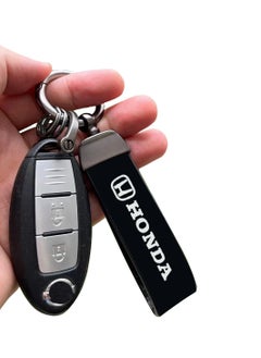 Premium Stylish Leather Strap Car Keychain with Retractable Metal Clip and Metal Ring - Black - HONDA - pzsku/Z0F1C70C0E8BF9C6E0BB4Z/45/_/1725460495/f80fecd5-1365-4f85-90a7-8d01da59f160