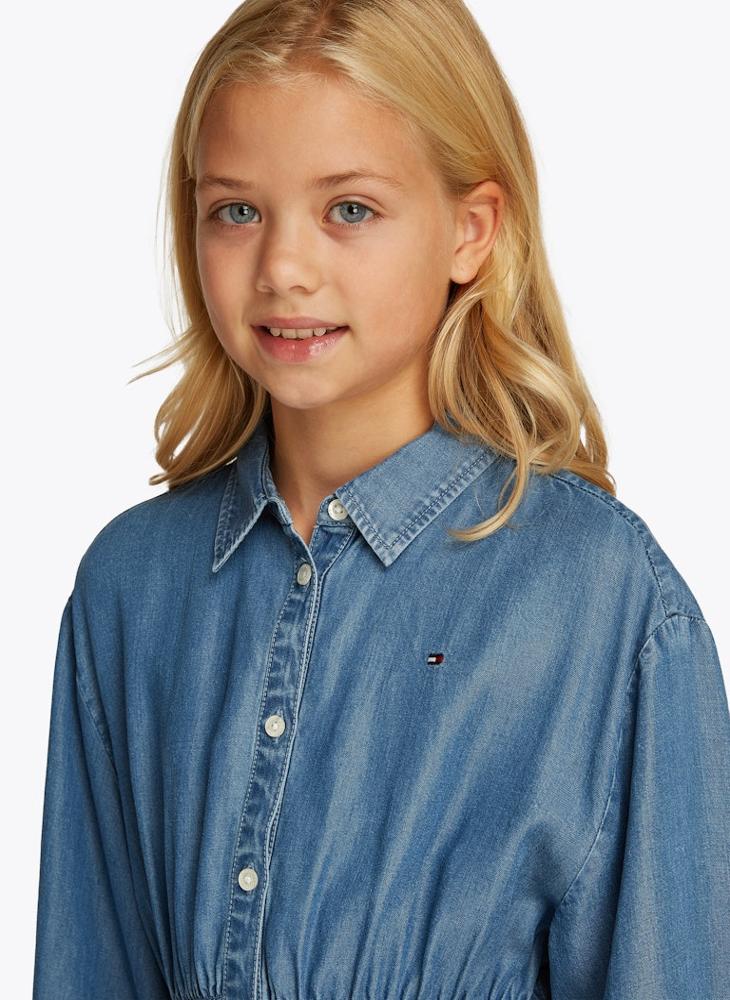 TOMMY HILFIGER Kids Chambray Shirt Ls Dress  - Image 3