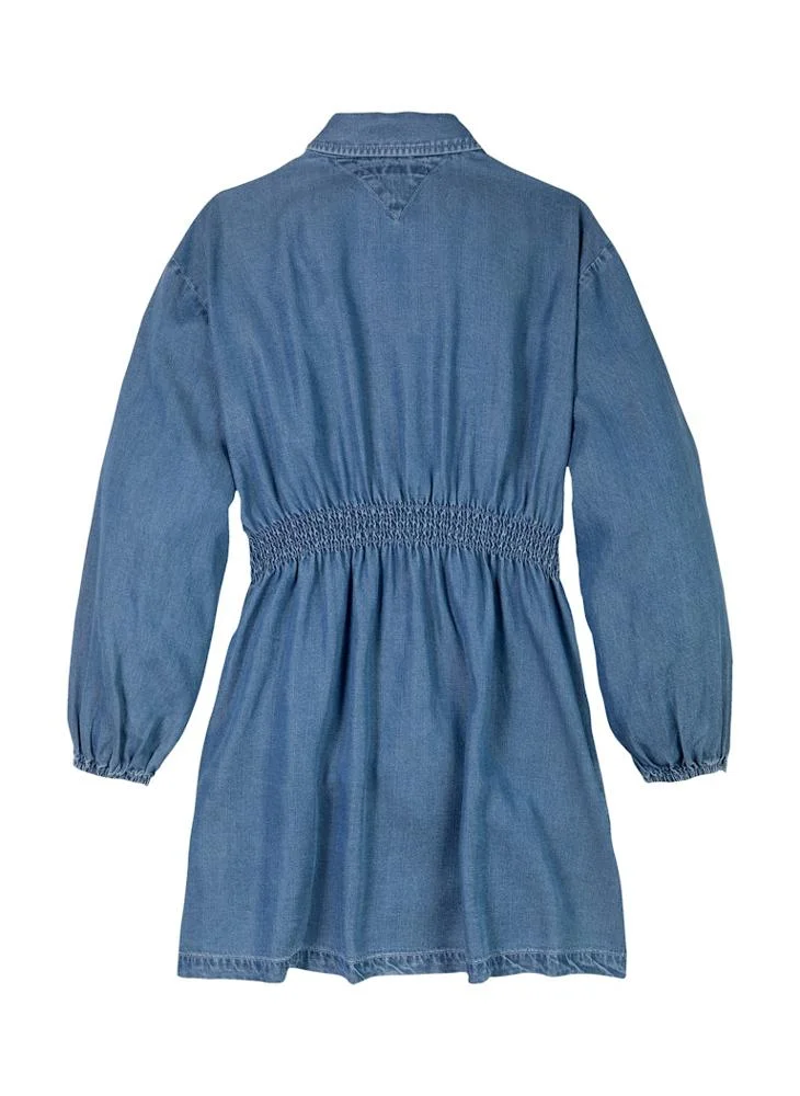 TOMMY HILFIGER Denim Shirred Dress
