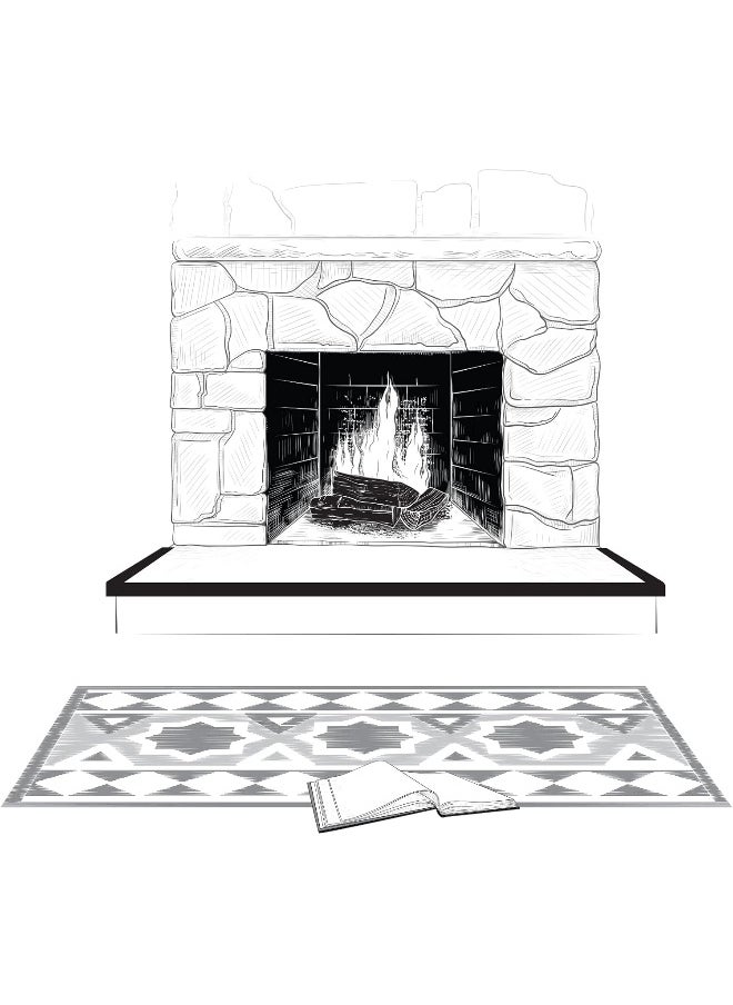 Cardinal Gates - SPK Small Hearth Pad Kit - Fireplace Baby Proofing - Adhesive Backed Fireplace Bumpers for Babies - 4 Foot Roll of Padding & Two 6" x 9" Corners - Made in The USA - Taupe - Image 1
