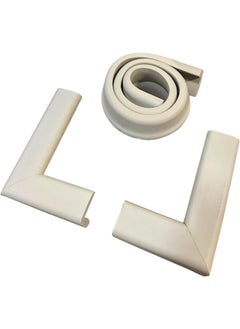 SPK Small Hearth Pad Kit - Fireplace Baby Proofing - Adhesive Backed Fireplace Bumpers for Babies - 4 Foot Roll of Padding & Two 6" x 9" Corners - Made in The USA - Taupe