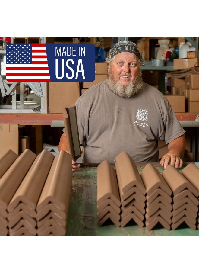 Cardinal Gates - SPK Small Hearth Pad Kit - Fireplace Baby Proofing - Adhesive Backed Fireplace Bumpers for Babies - 4 Foot Roll of Padding & Two 6" x 9" Corners - Made in The USA - Taupe - Image 1