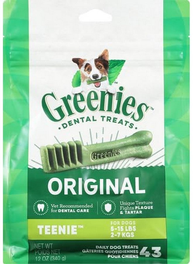 Greenies Original Teenie Natural Dental Care Dog Treats, 12 oz. Pack (43 Treats)