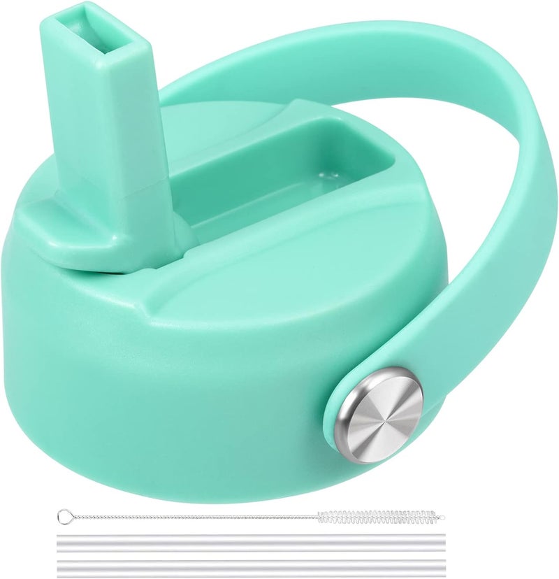 FLORAPELL Straw Lid for Hydro Flask Wide Mouth Water Bottles, Top Lids with Straw Compatible with Hydro Flask 32 40 oz, Replacement Cap Wide Mouth Accessories Flip Lid Flex Handle - Image 1