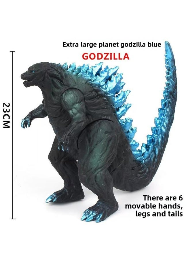 Generic - 2024 Soft Glue Super Large Godzilla King Kong Three-headed Dragon Toy Monster Children's Boy's Hand-made Model Explosive-Color:Planet Rampage Godzilla Purple - Height 23cm - Image 1